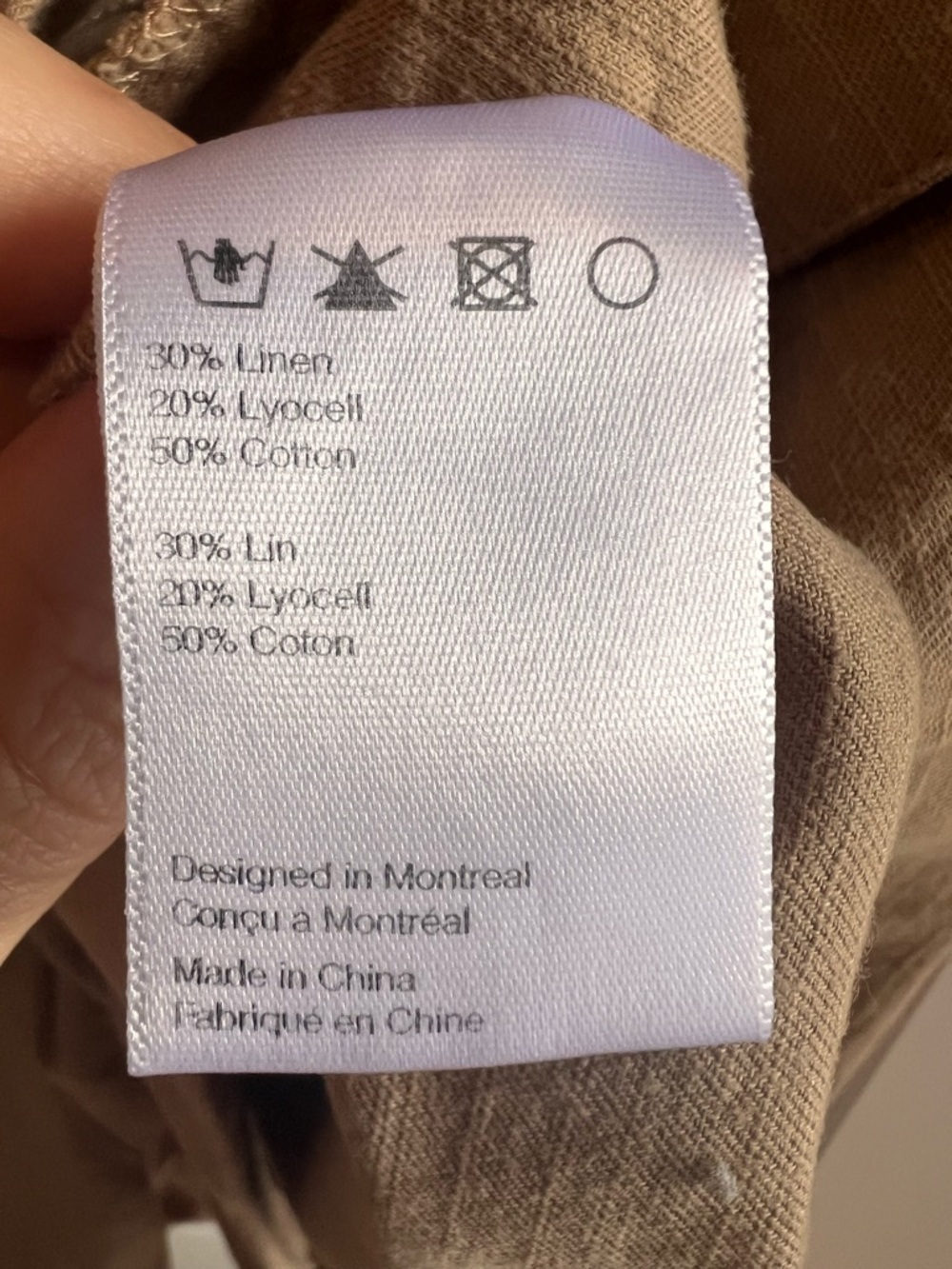 Naif Montreal linen cotton blend button down shorts romper L excellent condition - Picture 11 of 11